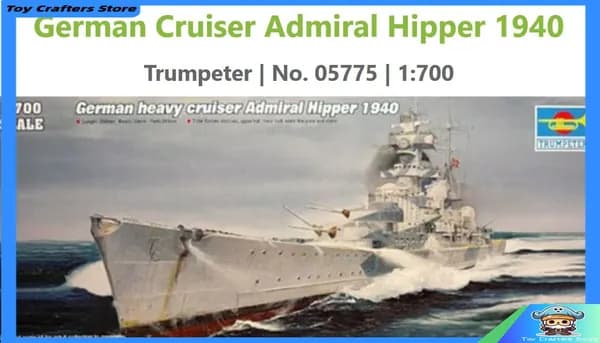Trumpeter 1/700 05775 Немецкий адмирал Хиппер 1940 сборная модель корабля