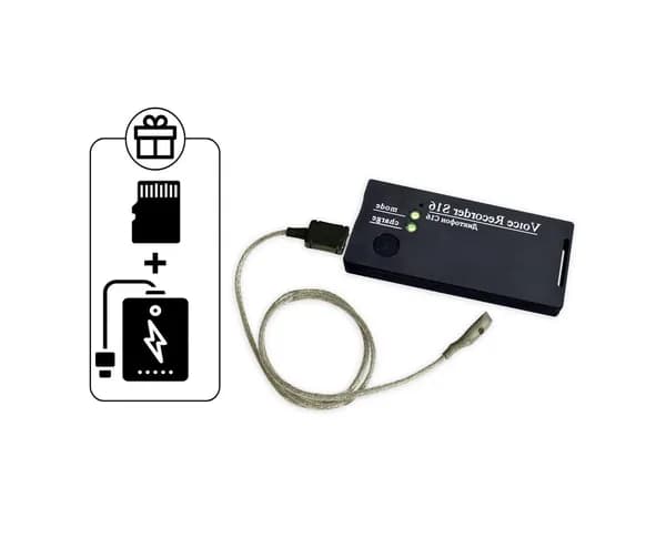 Диктофон для записи переговоров Сорока 16.1 (REC) (P22461ROS) + ПОДАРКИ (microSD 32ГБ и Power Bank)