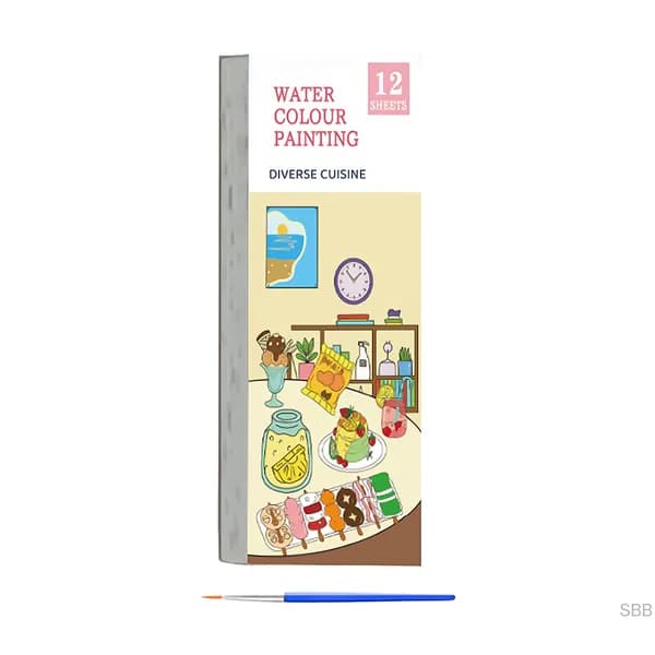 Детская акварельная книжка-раскраска