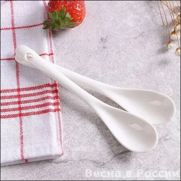 Ложка кофейная 2 предм. белый