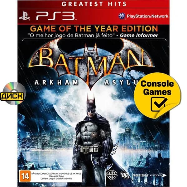 Игра PS3 Batman Arkham Asylum Game of The Year Edition (PlayStation 3, Английская версия)