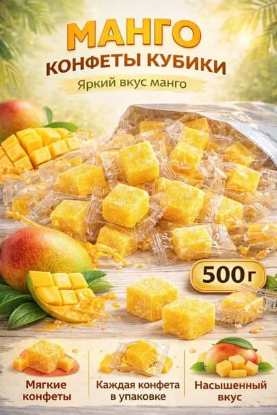 Манго конфеты (кубик)