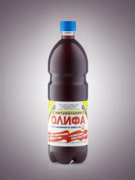 Олифа натуральная из льняного масла 1 л.