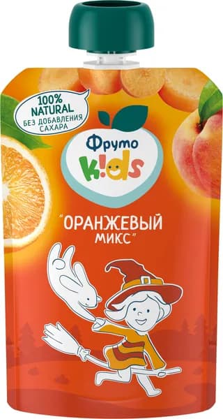 Пюре ФрутоKids Оранжевый микс 90г. 12 пачек