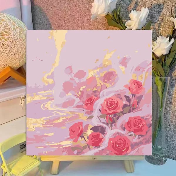 Картина по номерам, 20x20 CM, Кошки и собаки,Мультфильмы, подарки для детей, декомпрессия