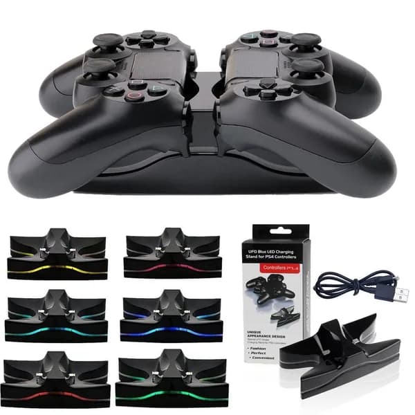 Зарядная станция для двух контроллеров PS4 с подсветкой LED