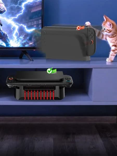 Подставка для горизонтальной установки консоли Nintendo Switch 2 и Switch OLED с местом для 10 карт