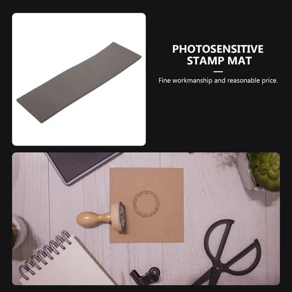 Фоточувствительный штемпельный коврик из прочного фоточувствительного материала для использования со штампами