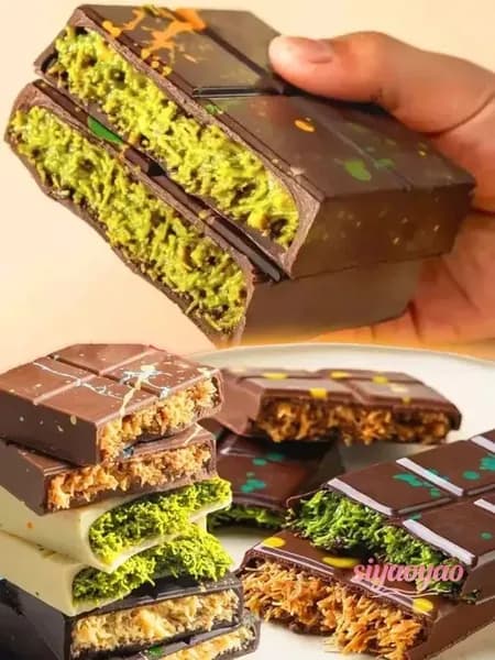 шоколад особый,дубайский шоколад с фисташкой,2 шт.