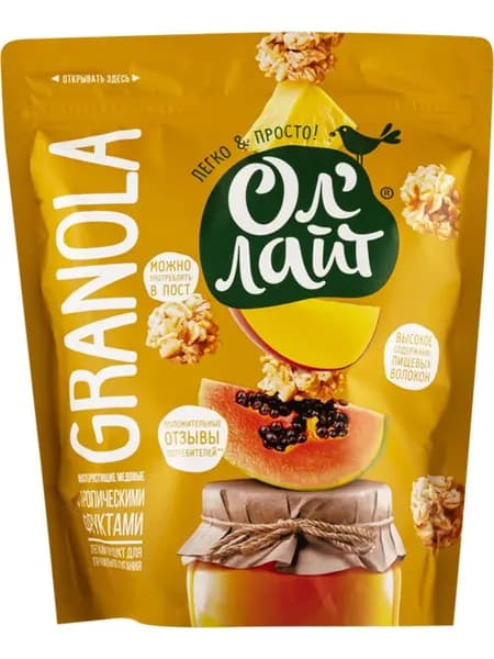 Мюсли Ол Лайт тропические фрукты НоваПродукт м/у, 280 г