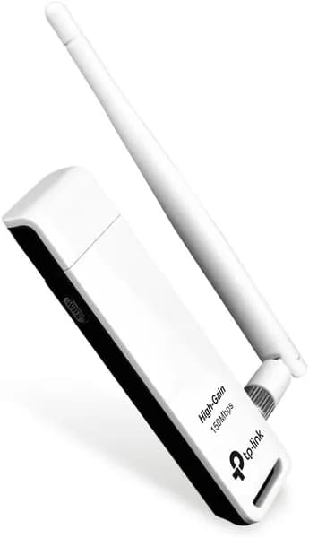 TP-Link TL-WN722N, N150 Мбит/с высокопроизводительный беспроводной USB-адаптер с отсоединяемой 4 dBi антенной