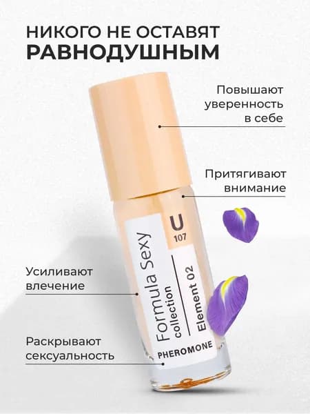 Туалетная вода унисекс с двойной порцией феромонов Formula Sexy collection Element 02 молекула амброксан свежий (U107) 30 мл. подарок девушке, женщине