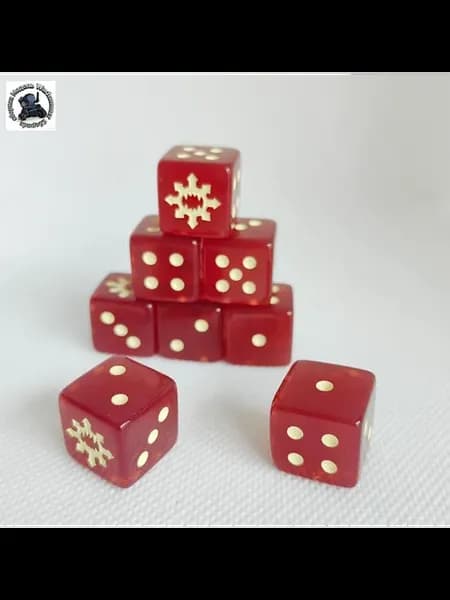 кубики Warhammer 40K диаметром 16 мм 4 шт