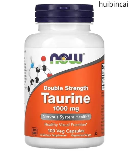 Taurine, NOW, аминокислота для энергии и бодрости, 1000 мг, 100 капсул