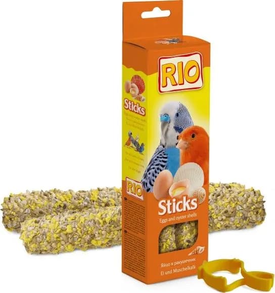 Лакомство для птиц Rio Палочки с яйцом и ракушечником 80г