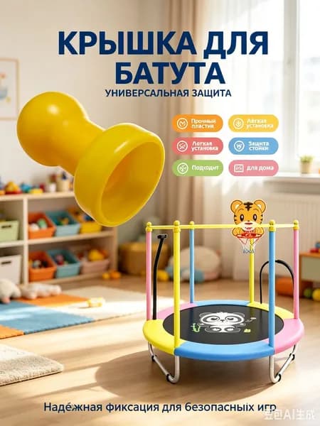 Набор колпачков для ремней безопасности батута на открытом воздухе, жёлтая, 2 штук