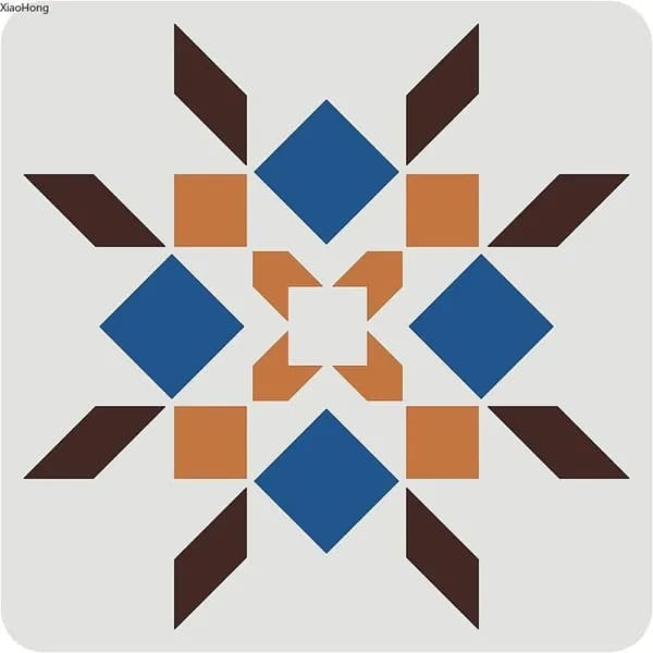 1 шт. Трафарет для лоскутного одеяла Barn Quilt 30x30 см, многоразовый, солнечный трафарет, ромбовидный узор