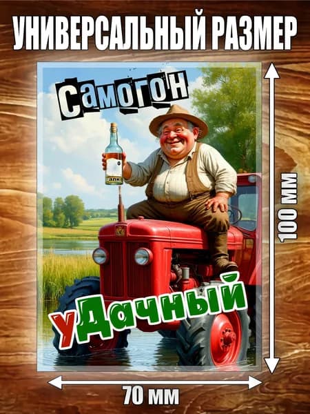 Этикетка "Самогон удачный"