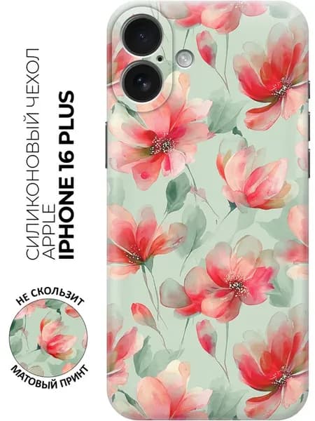 Чехол на Apple iPhone 16 Plus с цветами