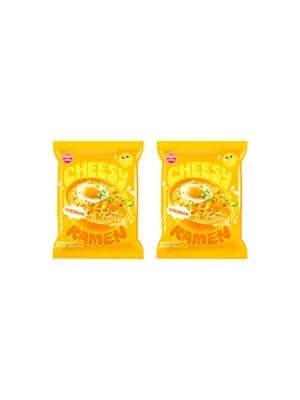 Чиз Рамен Лапша быстрого приготовления со вкусом сыра чеддер, мягкая упаковка, 111 г., 2 упаковки.