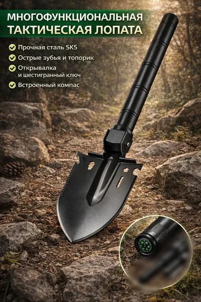 Лопата туристическая, 36.5 см