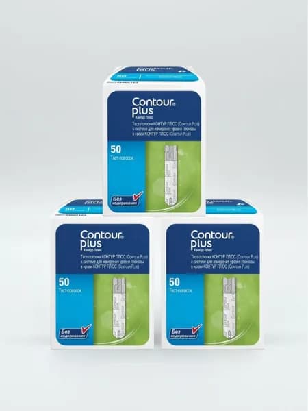 Тест-полоски Контур Плюс Contour Plus №150 (08.2027)