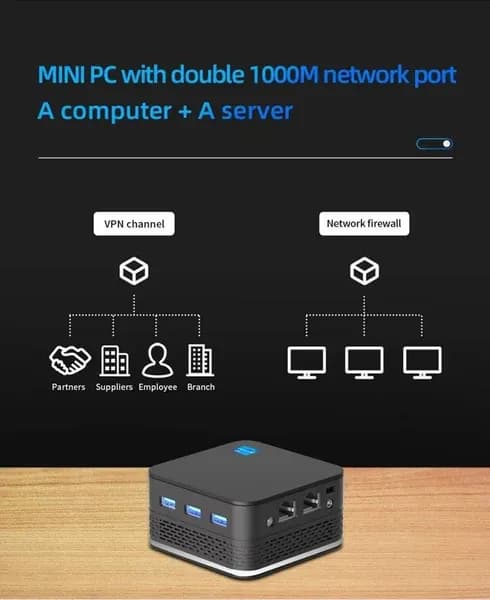 Мини-ПК T9 PLUS Twin Lake N150 (Intel N150, RAM 8 ГБ, Intel Graphics, Windows 11 Pro), черный