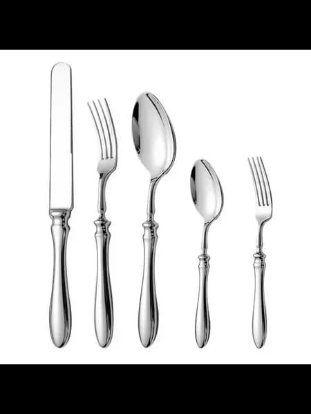 Набор столовых приборов YIJIANDNEW 5 шт, Silver, 18 10, рим