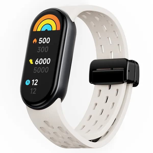 Силиконовый магнитный ремень для спортивных часов для Xiaomi MiBand 8 9 10