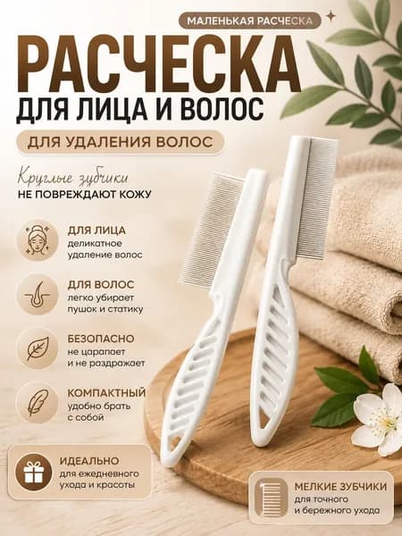 Расческа-гребень для кошек и собак (комплект 2 шт.) для вычесывания шерсти