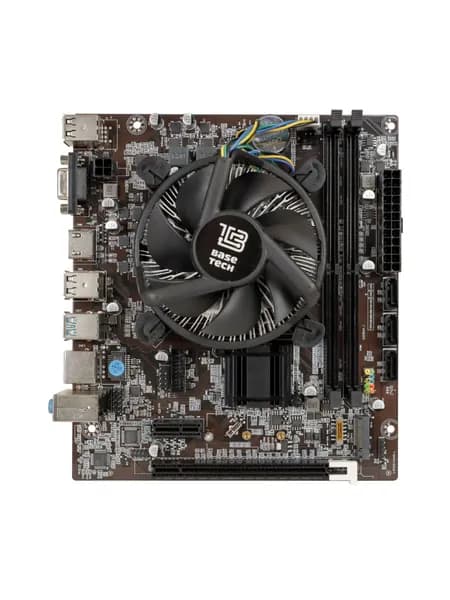 Материнская плата с процессором Intel Core i7-6700 и кулером BaseTech H110M-K, Socket1151, Intel H110, mATX