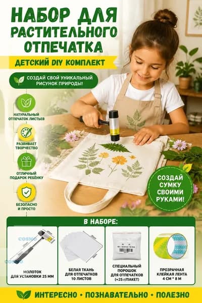 Набор для рисования, росписи для детей с 10 листов белой ткани, окрашенной сверху, молотком, квасцами и лентой комплект