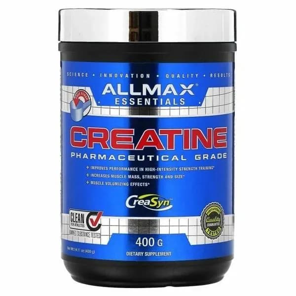 Креатин в порошке, ALLMAX, Creatine, для увеличения силы и выносливости, без вкуса 400 г