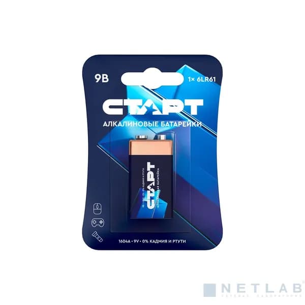 Батарейки СТАРТ 6LR61-BL1 10/200 (1 шт. в уп-ке) (4640033423047)