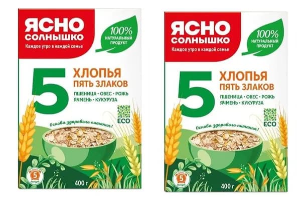Ясно солнышко Хлопья 5 злаков, 400 г