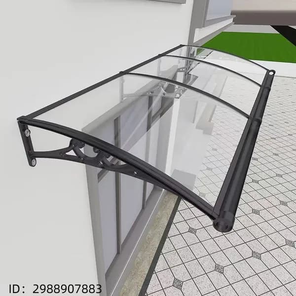 60*80cmКозырек над крыльцом, дверью. Козырек для дачи, .Навес из кронштейна из алюминиевого сплава