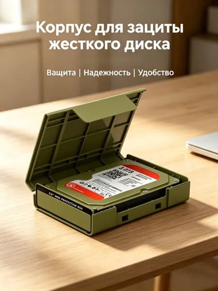 Защитный чехол для жесткого диска, красочный ящик хранения накопителей 3,5 дюйма с противоударным покрытием безопасного данных