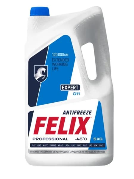 Антифриз Felix Expert - 40 град G-11 5 кг (синий)