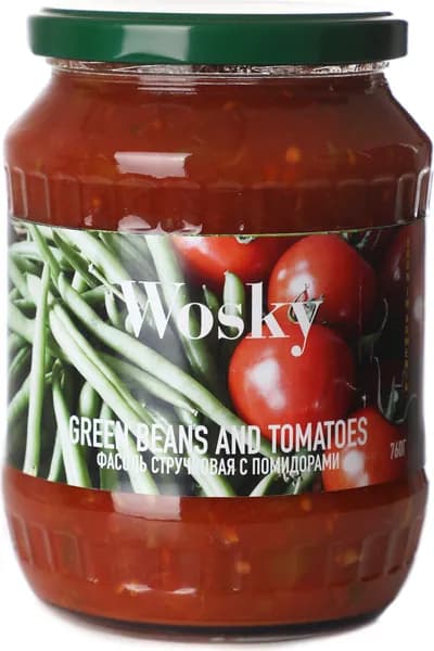 Фасоль стручковая с помидорами Wosky, 760 г
