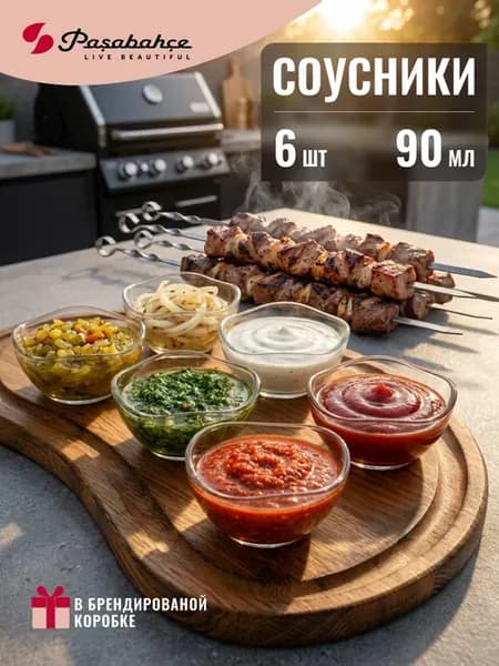 Соусники стеклянные 90мл 6шт набор