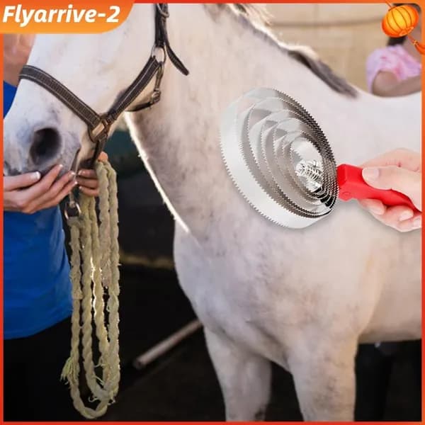Лошадиная щетка, стальной каркас, для ухода за крупным скотом, улучшает кровообращение