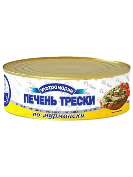 Печень трески Ультрамарин по-мурмански тонкоизмельченная 240 г