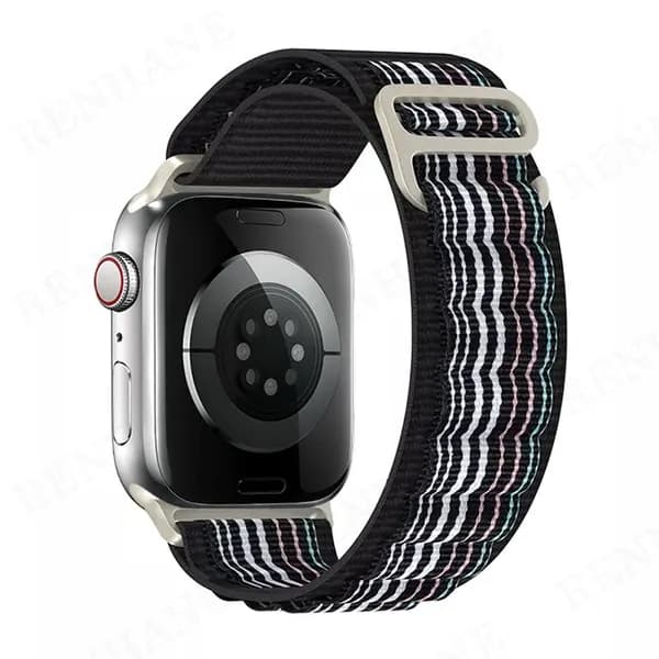 Тканевый ремешок для смарт-часов Apple Watch Series 1-10 и SE 38mm , 40mm , 41mm / Нейлоновый браслет Альпийская петля ремень для умных часов Эпл Вотч