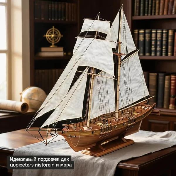 Деревянная модель парусника Харко в масштабе 1:100, набор для сборки, для хобби и декора