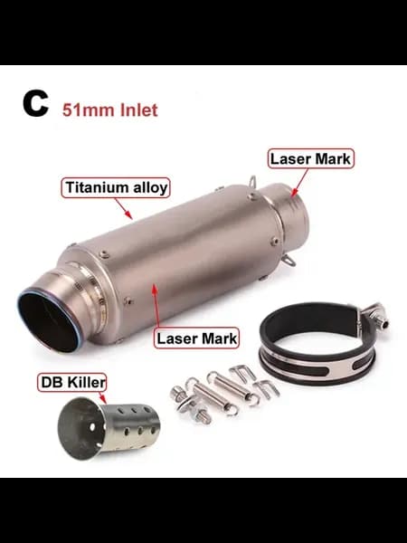 Мотоциклетный глушитель 51mm Titanium