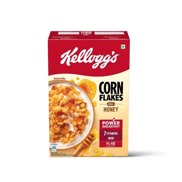 Kellogg's Крошки из кукурузы с медом, богатые железом, витаминами В1, В2, В3, В6 и С, 300 г