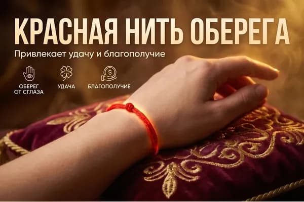 Красная нить на руку оберег от сглаза и порчи