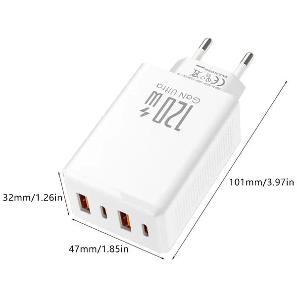 Порт зарядки 120W DOG для ПК и телефонов, Желтый - вилка европейского стандарта