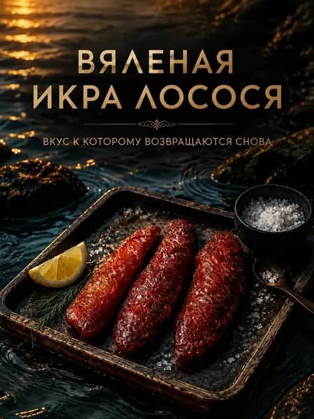 Икра форели вяленая деликатес премиум высокобелковый безкостный перекус,25 грамм