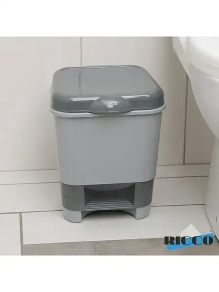 Контейнер для мусора с педалью RICCO, 8 л, 24*25,5*29,5 см